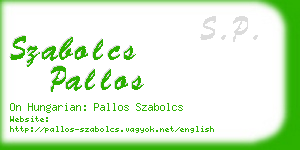 szabolcs pallos business card